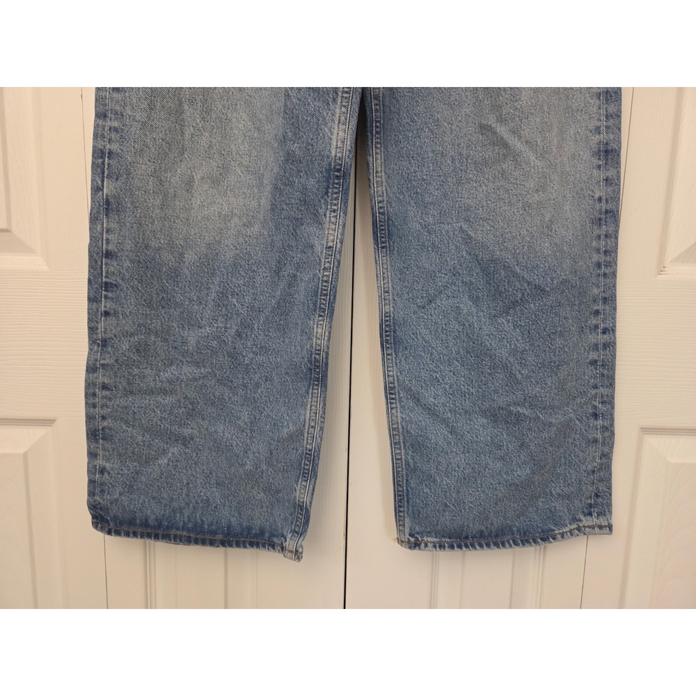 AGOLDE Low Slung Baggy Jeans Wide Leg Women 28 Liber Blue NWT $228 A9079-1535 - Picture 3 of 9